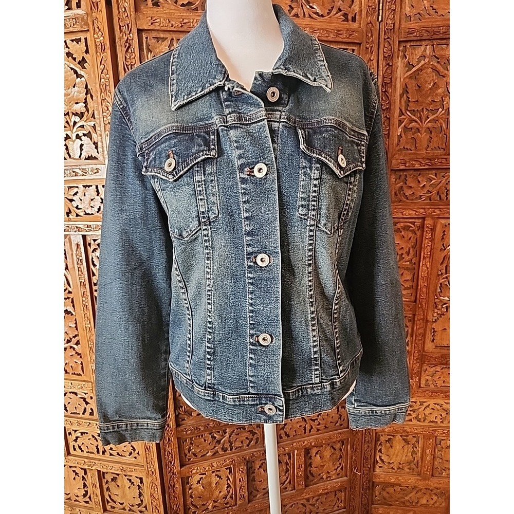 Jag Jeans Women's Legendary Fit Classic Vintage Denim Blue Jean Jacket Size LP
